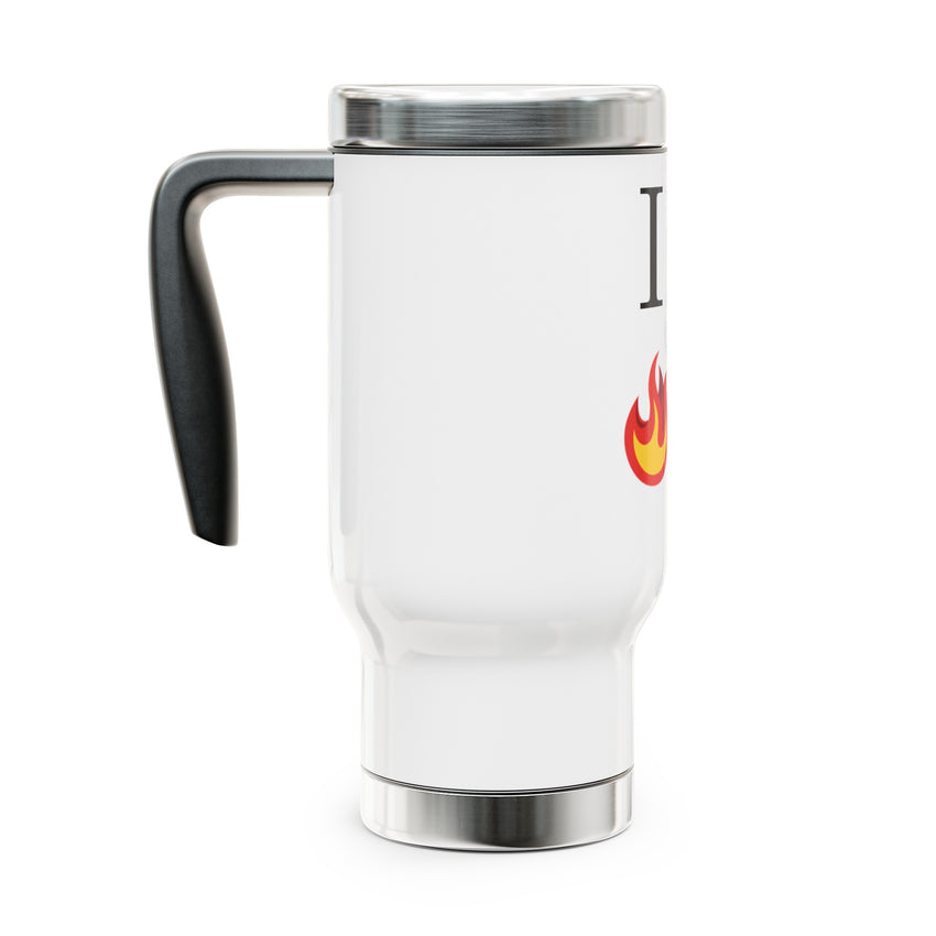 I Heart Fire Bicep Travel Mug