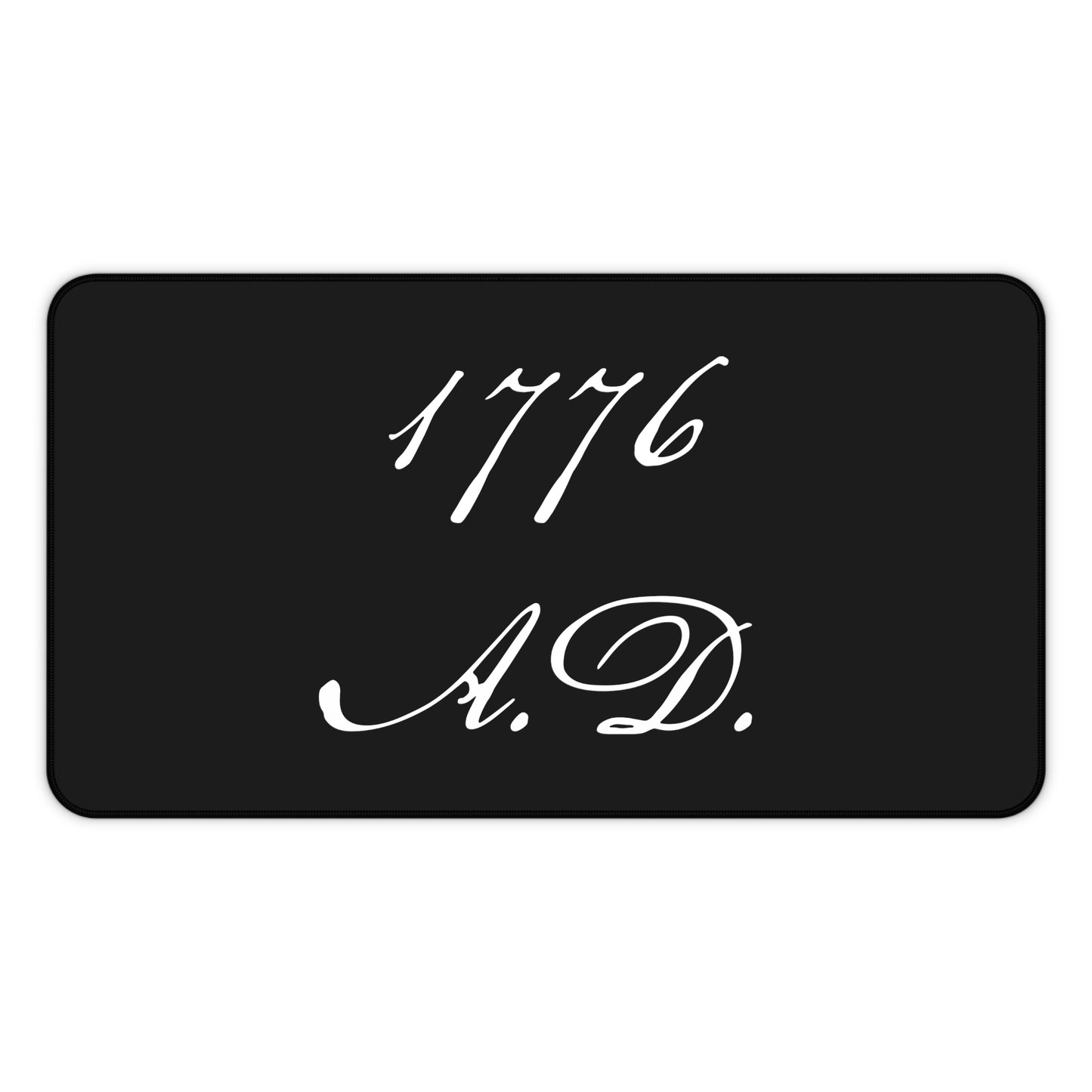 1776 A.D. Desk Mat, Black