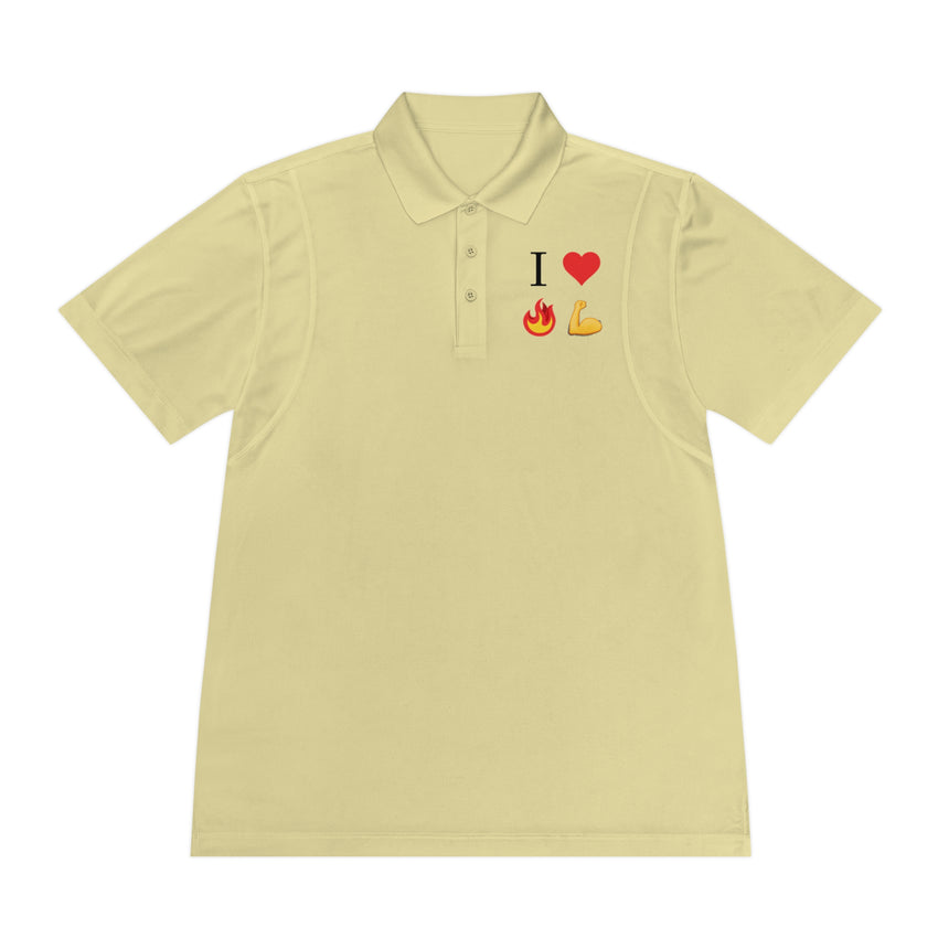 I Heart Fire Bicep Sport Polo