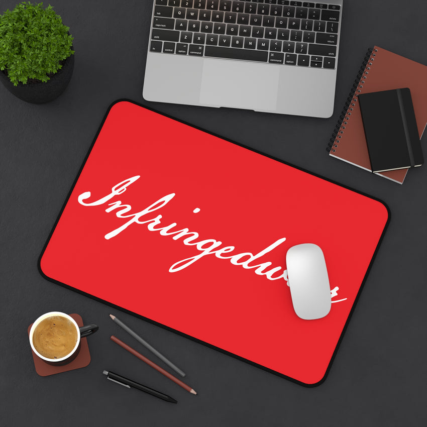 Infringedwear Desk Mat, Red