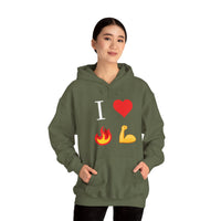 I Heart Fire Bicep Hoodie Pullover