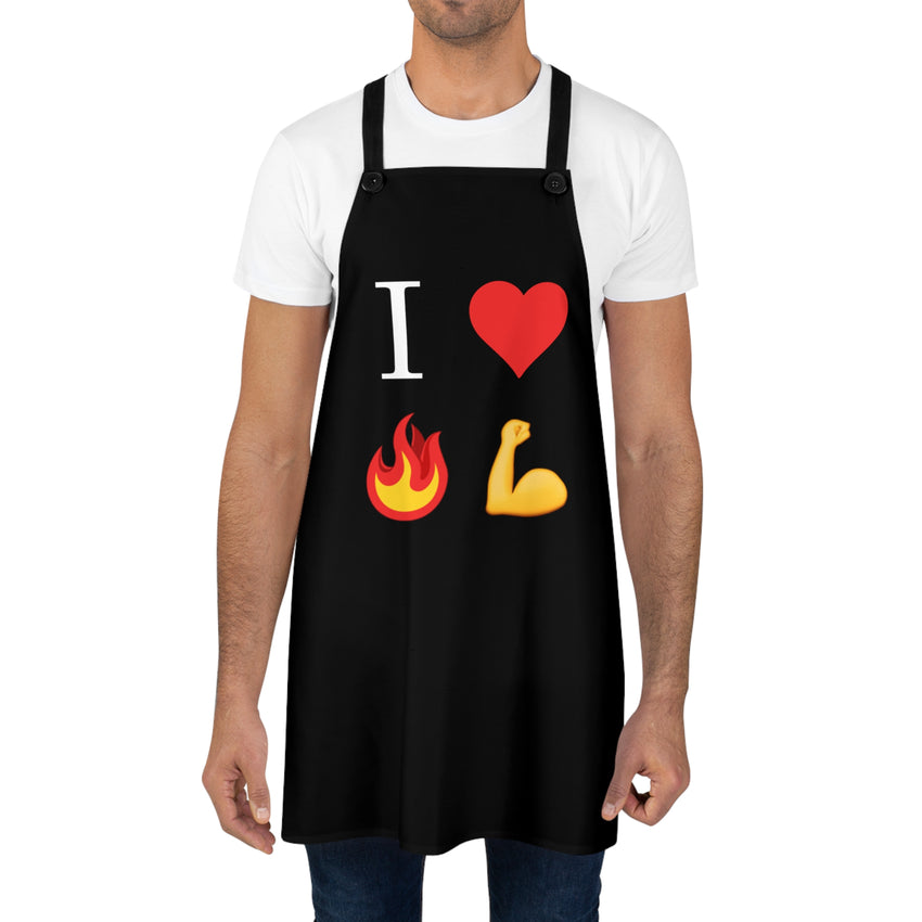 I Heart Fire Bicep Apron