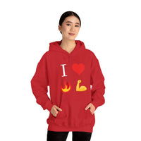 I Heart Fire Bicep Hoodie Pullover