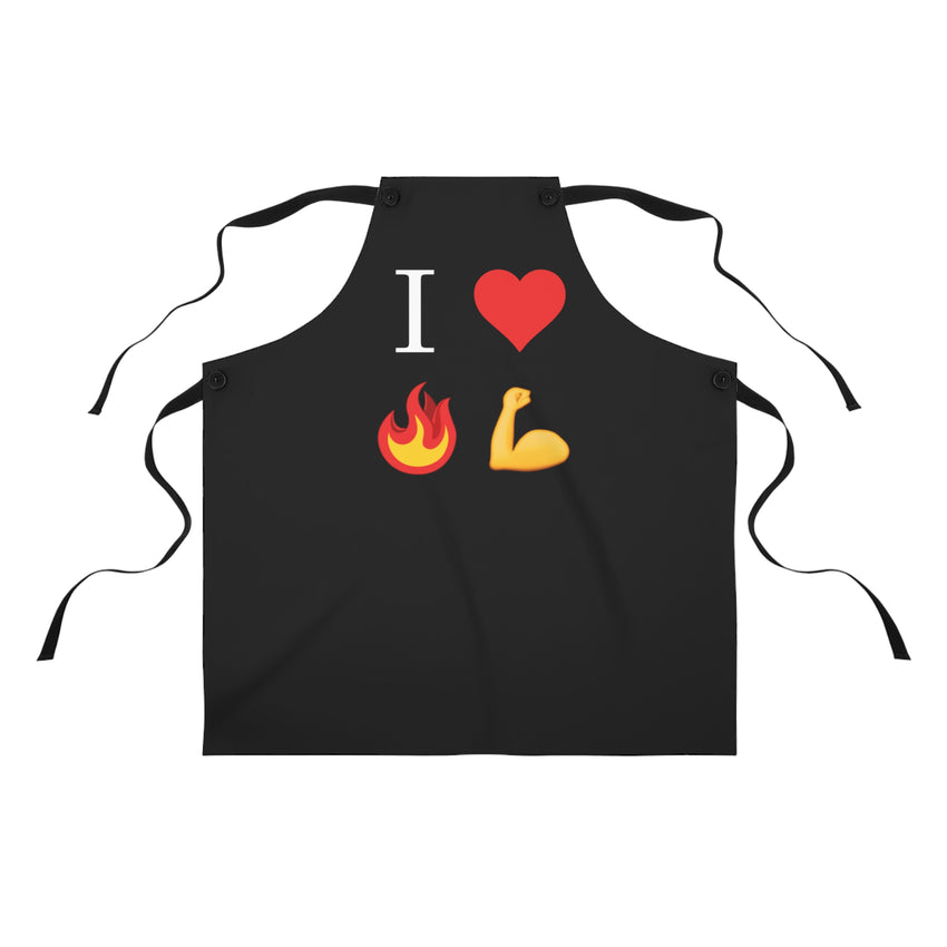 I Heart Fire Bicep Apron