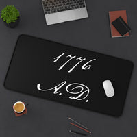 1776 A.D. Desk Mat, Black