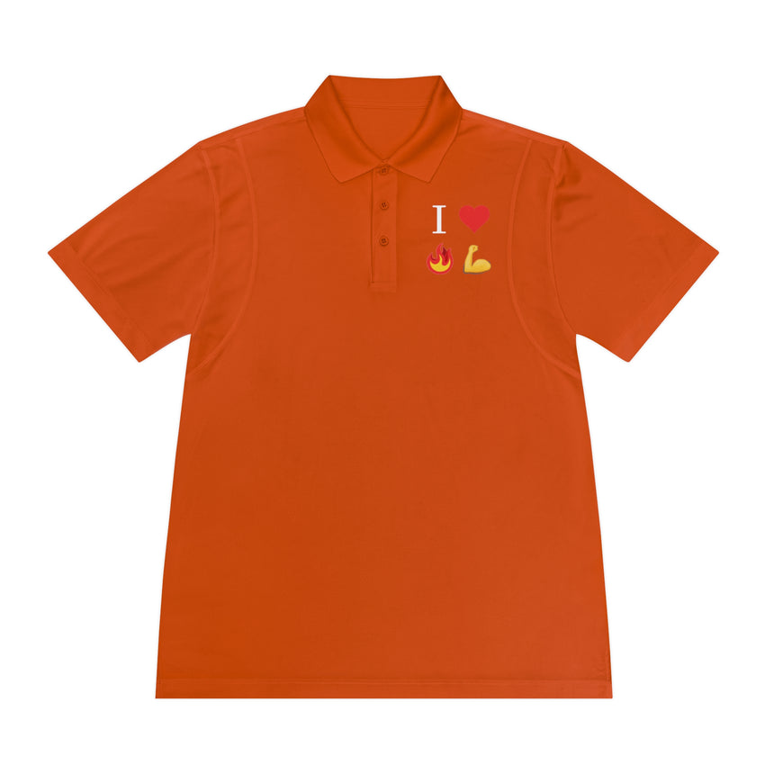 I Heart Fire Bicep Sport Polo