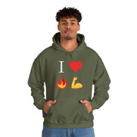 I Heart Fire Bicep Hoodie Pullover