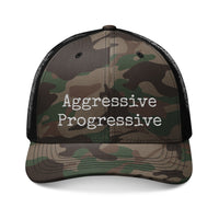 'Aggressive Progressive' Embroidery - Camo Trucker Cap