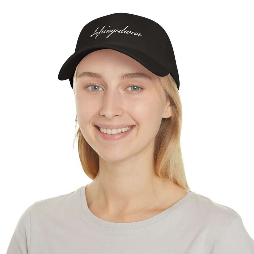 Infringedwear Signature Baseball Cap - American Constitutional Style Font - Low Profile Design