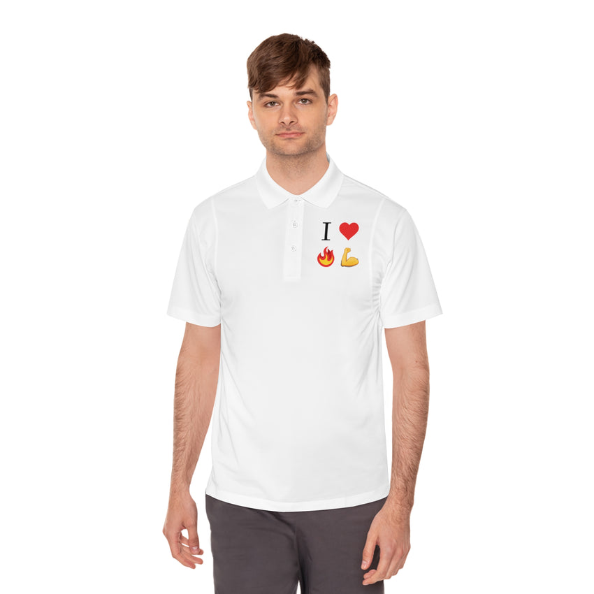 I Heart Fire Bicep Sport Polo