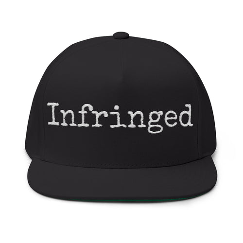 'Infringed' Embroidered Flat Bill Cap - Military Style Design for Progressive Patriots
