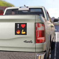 I Heart Fire Bicep Truck or Car Magnet