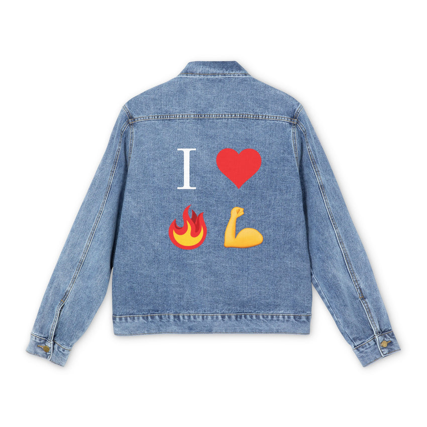 I Heart Fire Bicep Denim Jacket