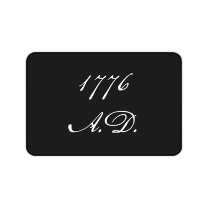 1776 A.D. Desk Mat, Black