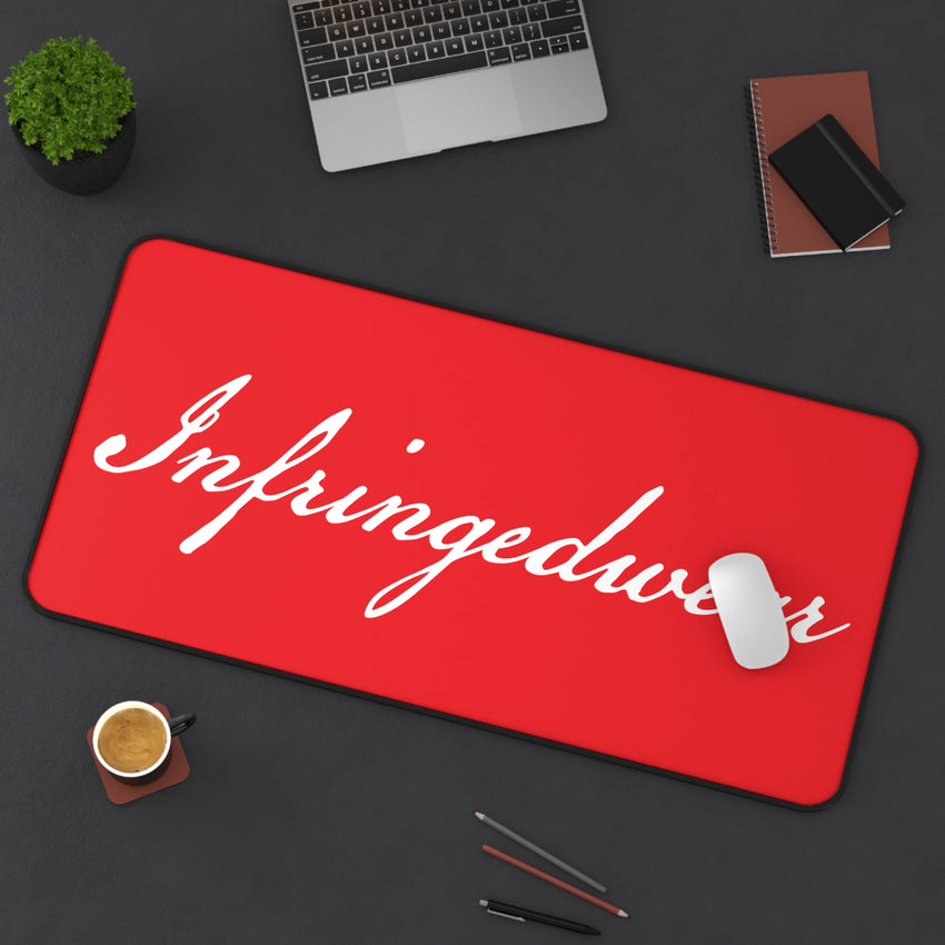 Infringedwear Desk Mat, Red