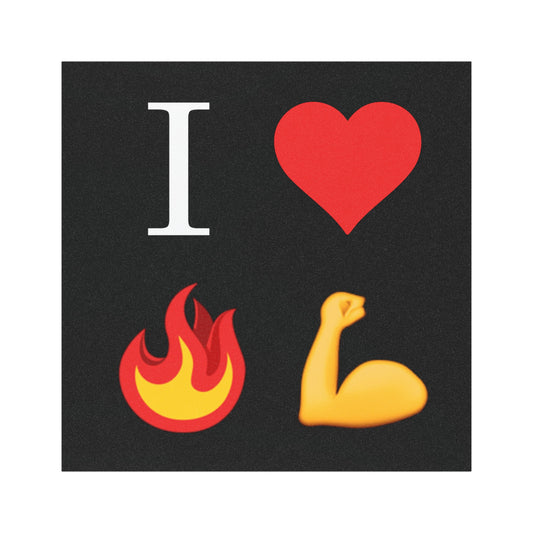 I Heart Fire Bicep Truck or Car Magnet