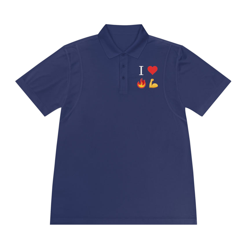 I Heart Fire Bicep Sport Polo