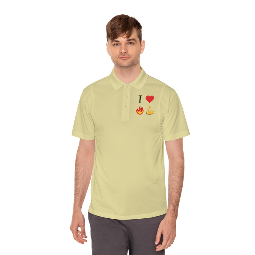 I Heart Fire Bicep Sport Polo