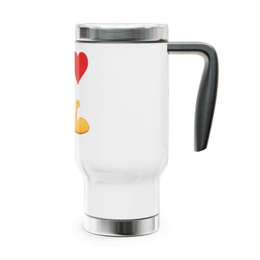 I Heart Fire Bicep Travel Mug