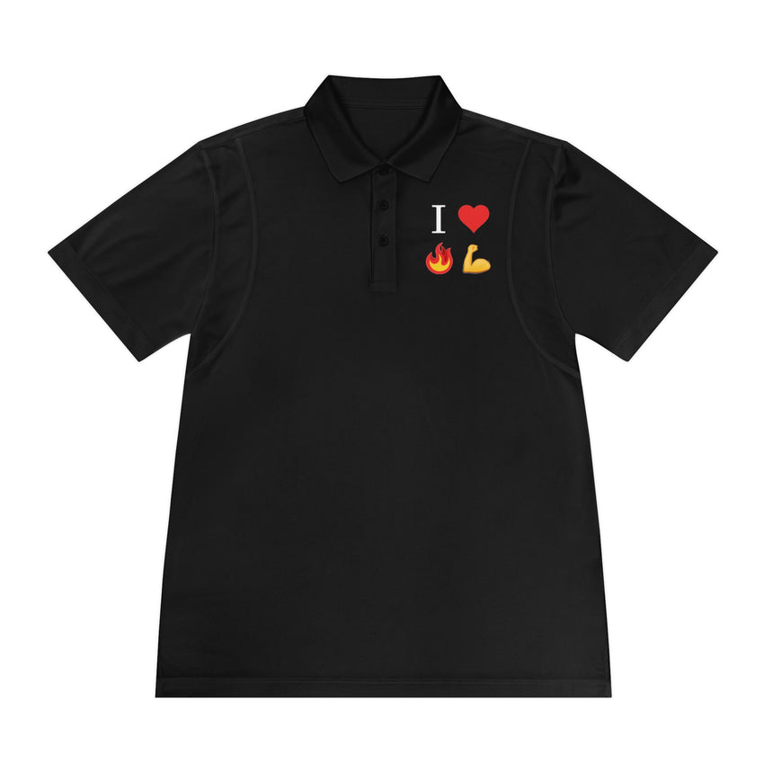 I Heart Fire Bicep Sport Polo