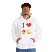 I Heart Fire Bicep Hoodie Pullover