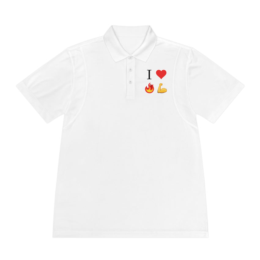 I Heart Fire Bicep Sport Polo