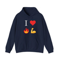 I Heart Fire Bicep Hoodie Pullover