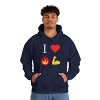 I Heart Fire Bicep Hoodie Pullover