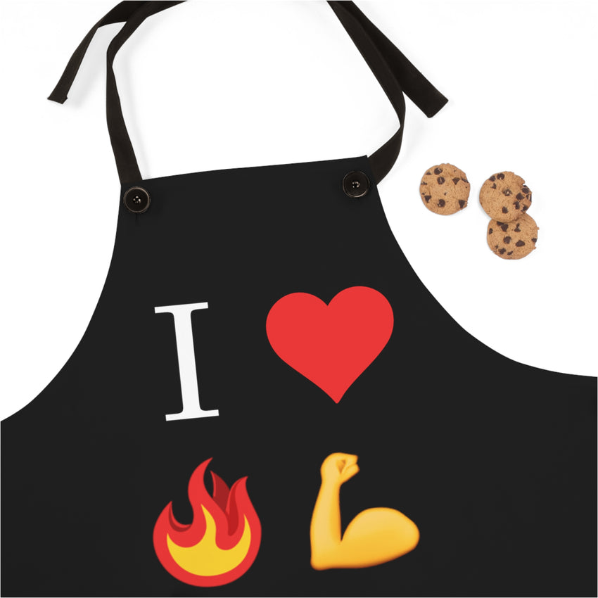 I Heart Fire Bicep Apron