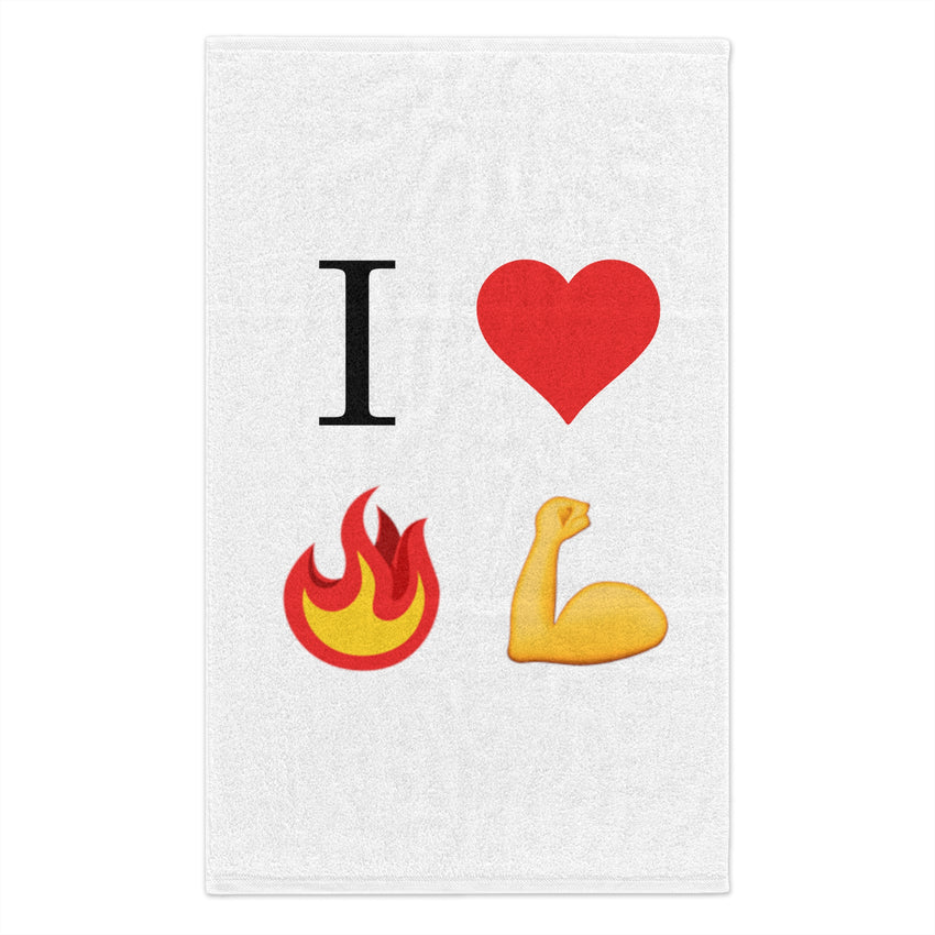 I Heart Fire Bicep Rally Towel